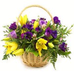 flower delivery Sunninghill Johannesburg - bunch of fresh flowers in a basket