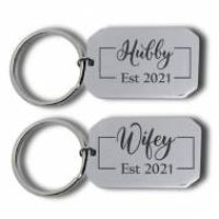 30th birthday gift ideas for him - Engraved His Hers Dog Tag Keyring