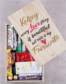 Love Story Chocolate Personalised Crate