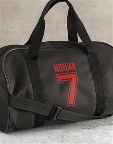 Team Player Personalised Black Sports Bag