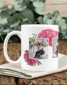 Personalised Floral Photo Mug.
