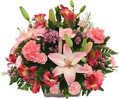 Bouquet Of Flowers In A basket